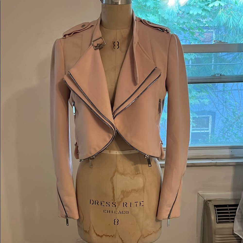 Zara Cropped Moto Jacket SZ S 💕💼 Same Day Ship 📦✈️